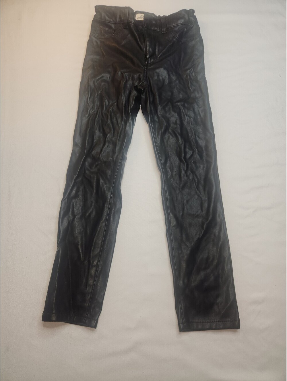 Jordache black leather pants